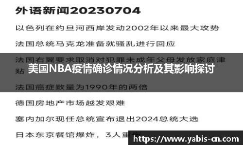 美国NBA疫情确诊情况分析及其影响探讨